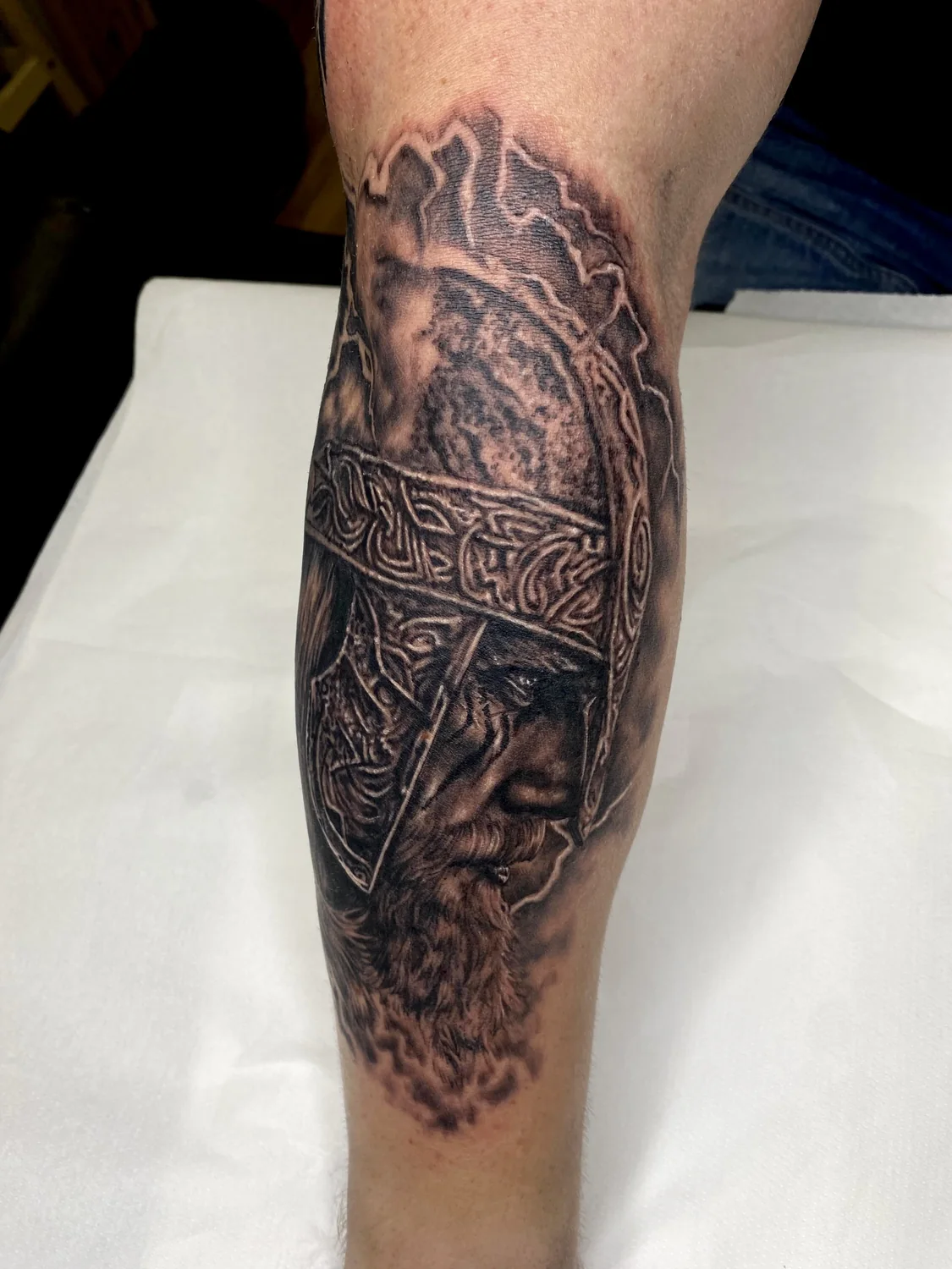 Wikinger-Portrait in Black and Grey von Moritz